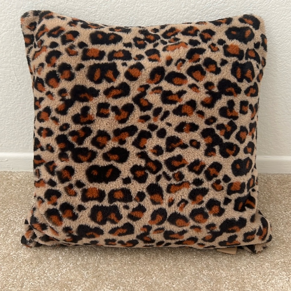 Ugg decorative cheetah print pillow